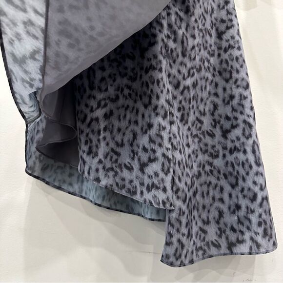 Joie Acantha Leopard Wrap Asymmetrical Hem Long Sleeve Dress size S - Picture 11 of 14